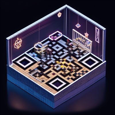 Isometric Eyewear Boutique Diorama QR Code Art