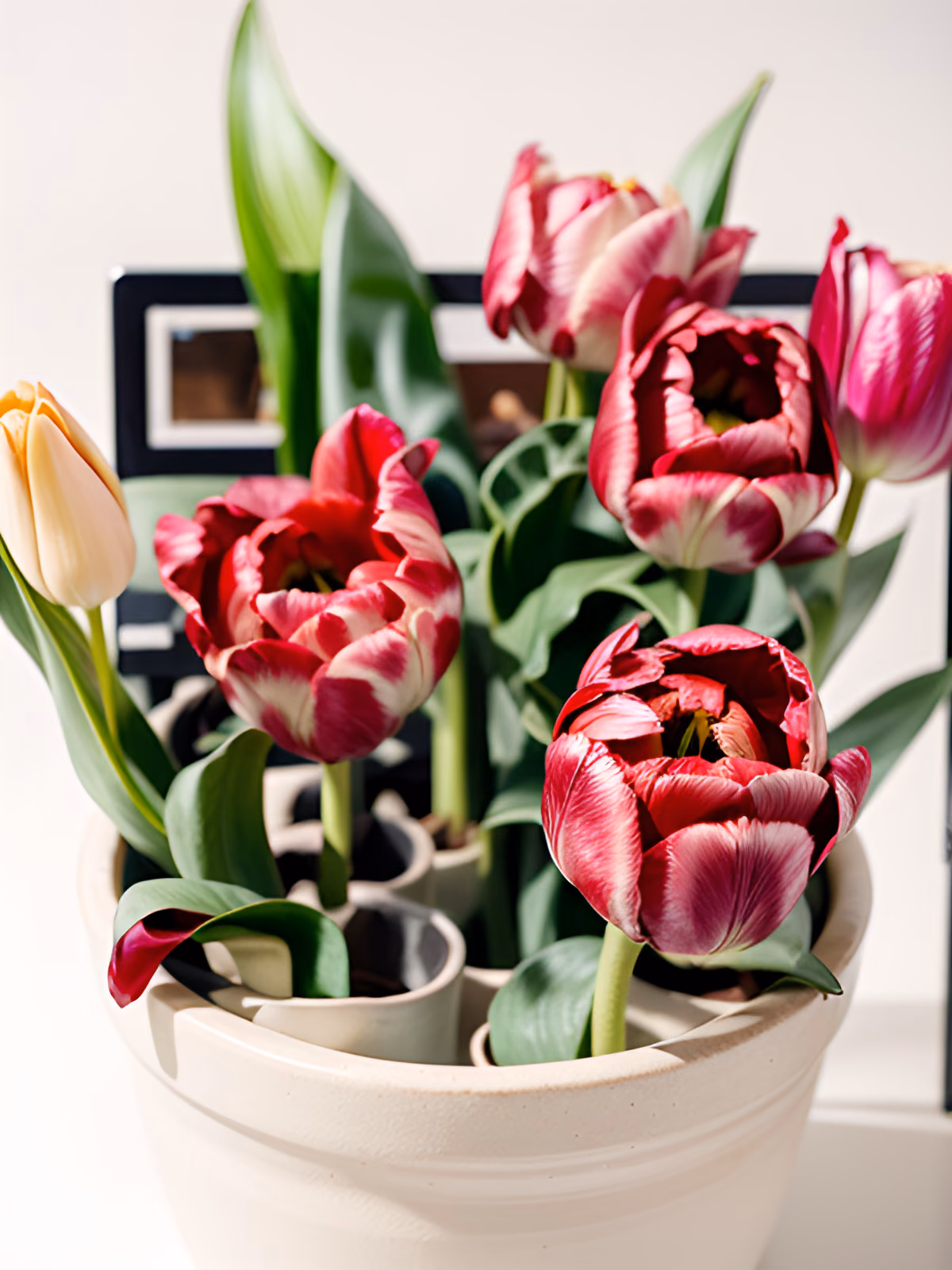 Red Tulips Photo QR Code Art — image 1
