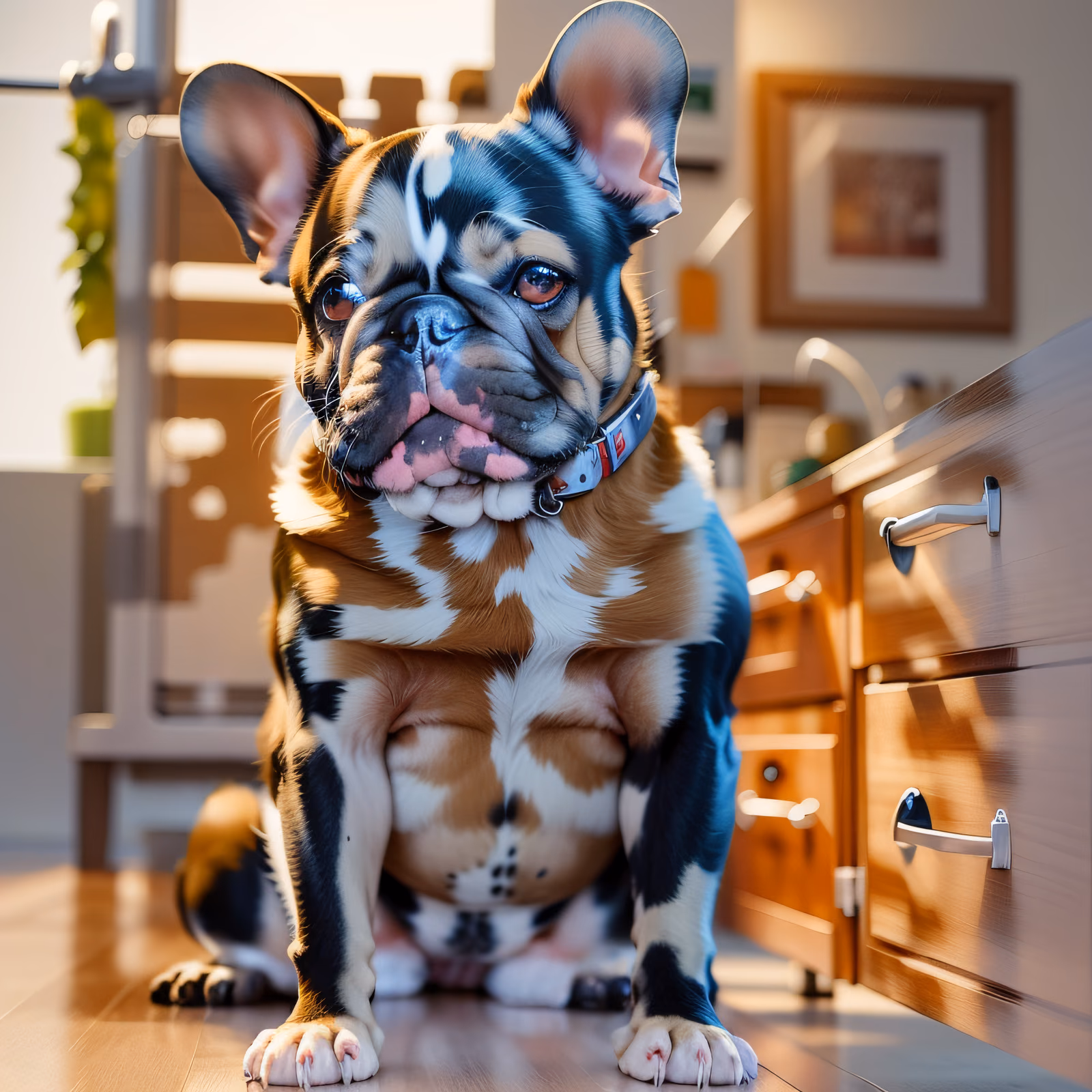 French Bulldog 3D Render QR Code Poster — image 1