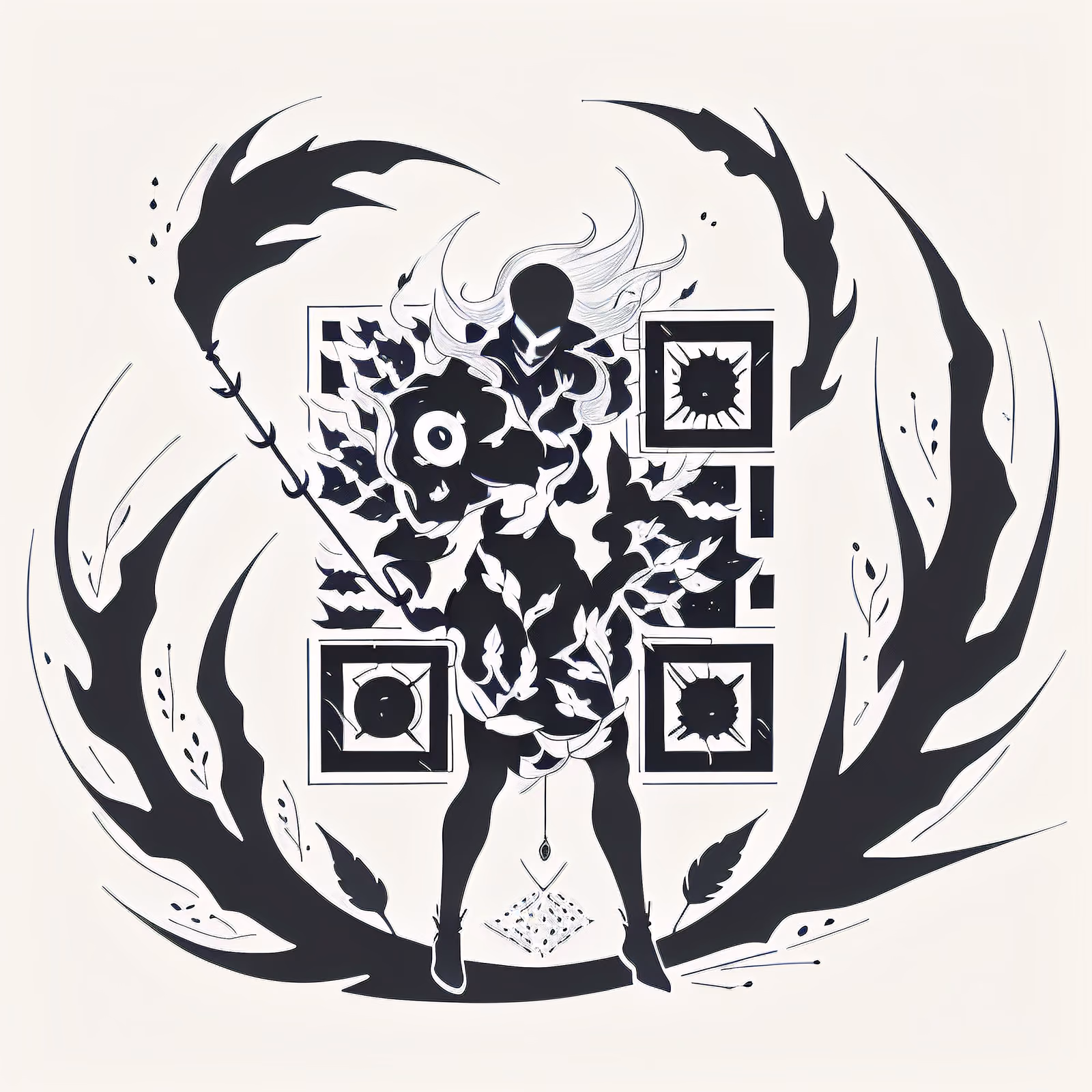 Leaf Mage Ink Tattoo QR Code for Temporary Tattoos — image 1