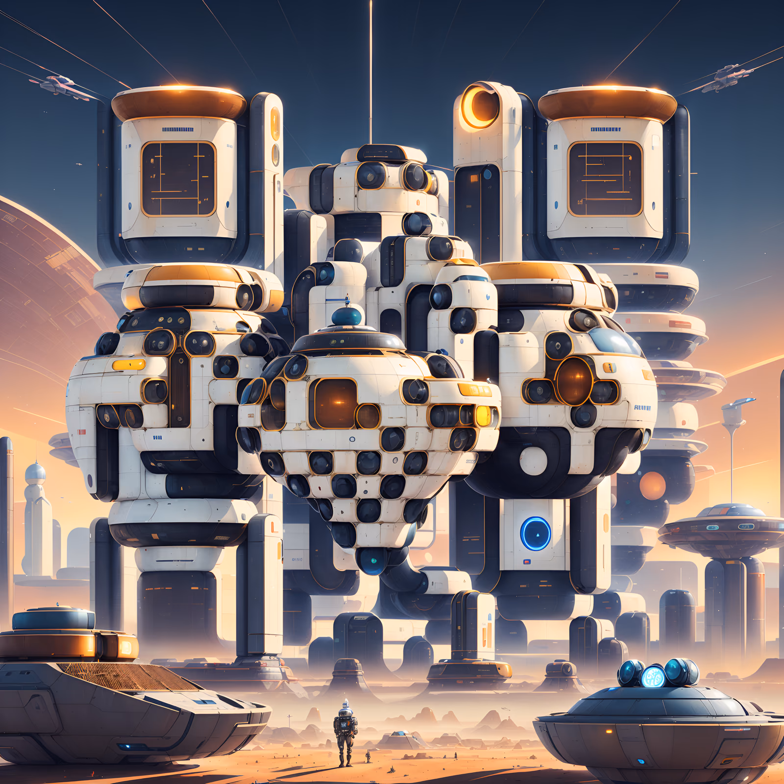 Desert Research Base Retrofuturism QR Code for Posters — image 1