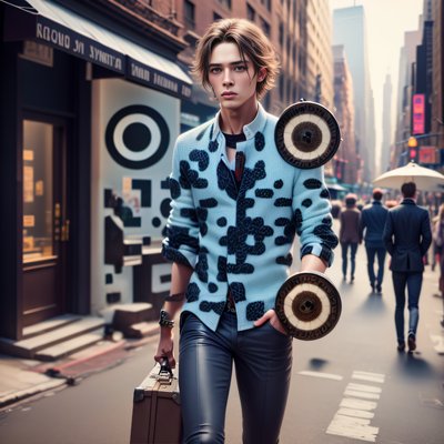 New York Street Fashion Model QR Code for Posters