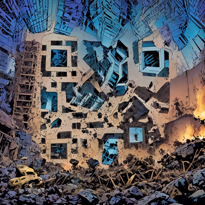 Ruined City Comic Book QR Code for Book Covers — image 1