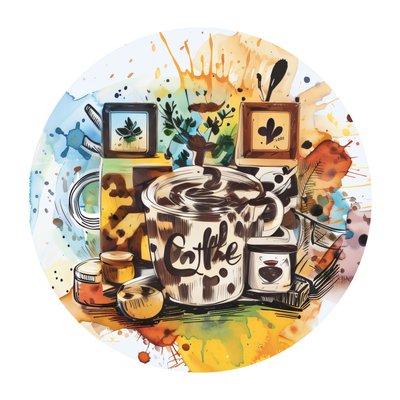 Cow Print Coffee Mug Watercolor QR Code for Stickers