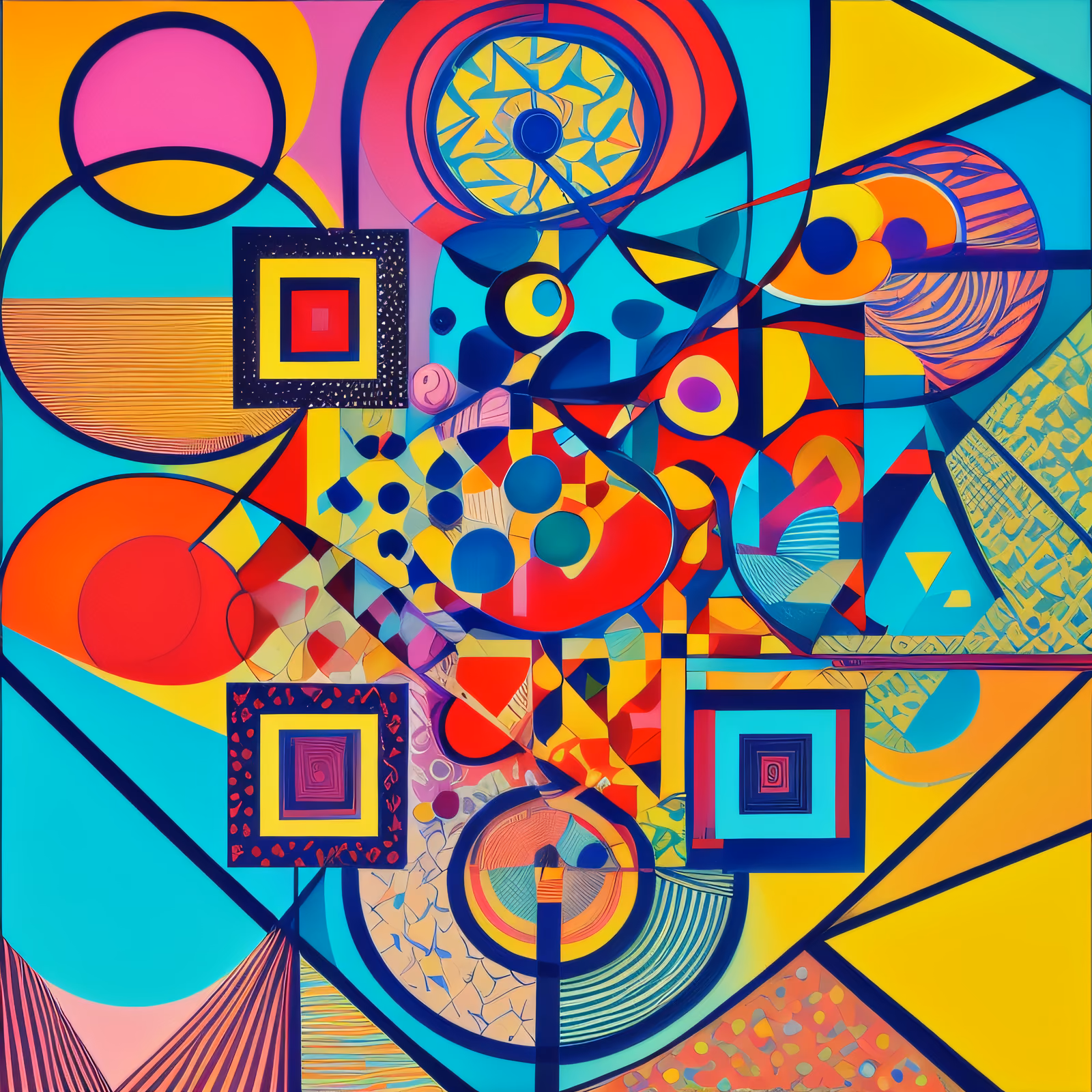 Colorful Geometric Abstract QR Code Art — image 1