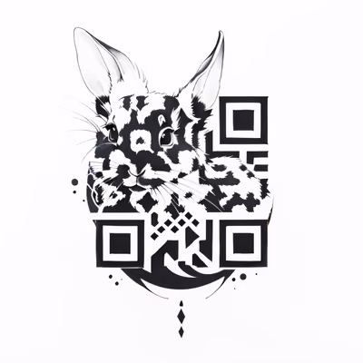 Rabbit Ink Tattoo QR Code for Temporary Tattoos — image 1