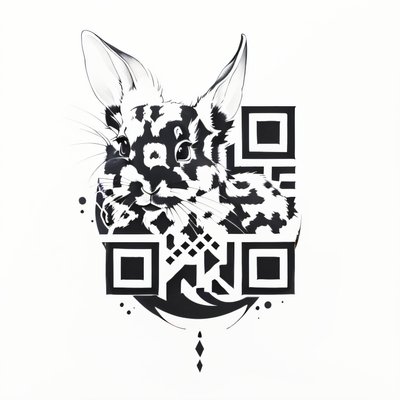 Rabbit Ink Tattoo QR Code for Temporary Tattoos