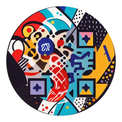 Colorful Abstract Vector Geometric QR Code for Stickers