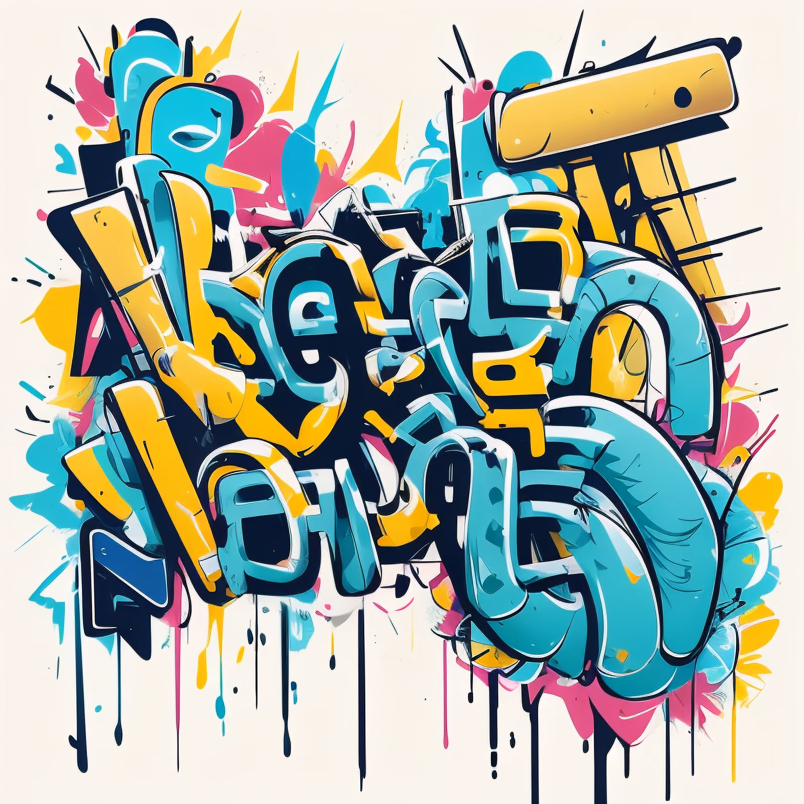 Graffiti Lettering Street Art QR Code for Apparel — image 1