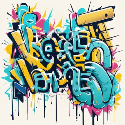 Graffiti Lettering Street Art QR Code for Apparel