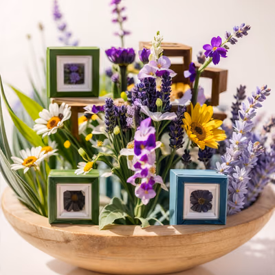 Wildflower Bowl Photo QR Code Art — image 1