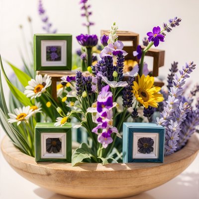 Wildflower Bowl Photo QR Code Art