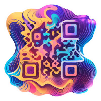 Fluid Abstract Swirl Vector QR Code for Stickers — image 1