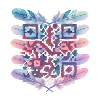 Пастельные перья: векторный QR-код для стикеров