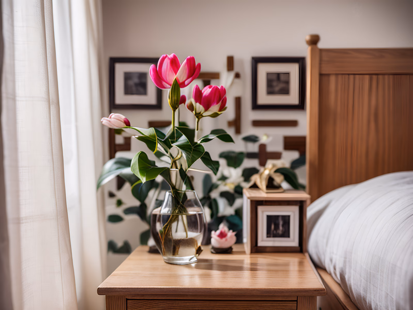 Magnolia Vase Bedroom Photo QR Code Art — image 1