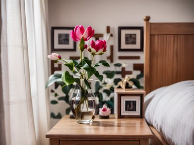 Magnolia Vase Bedroom Photo QR Code Art