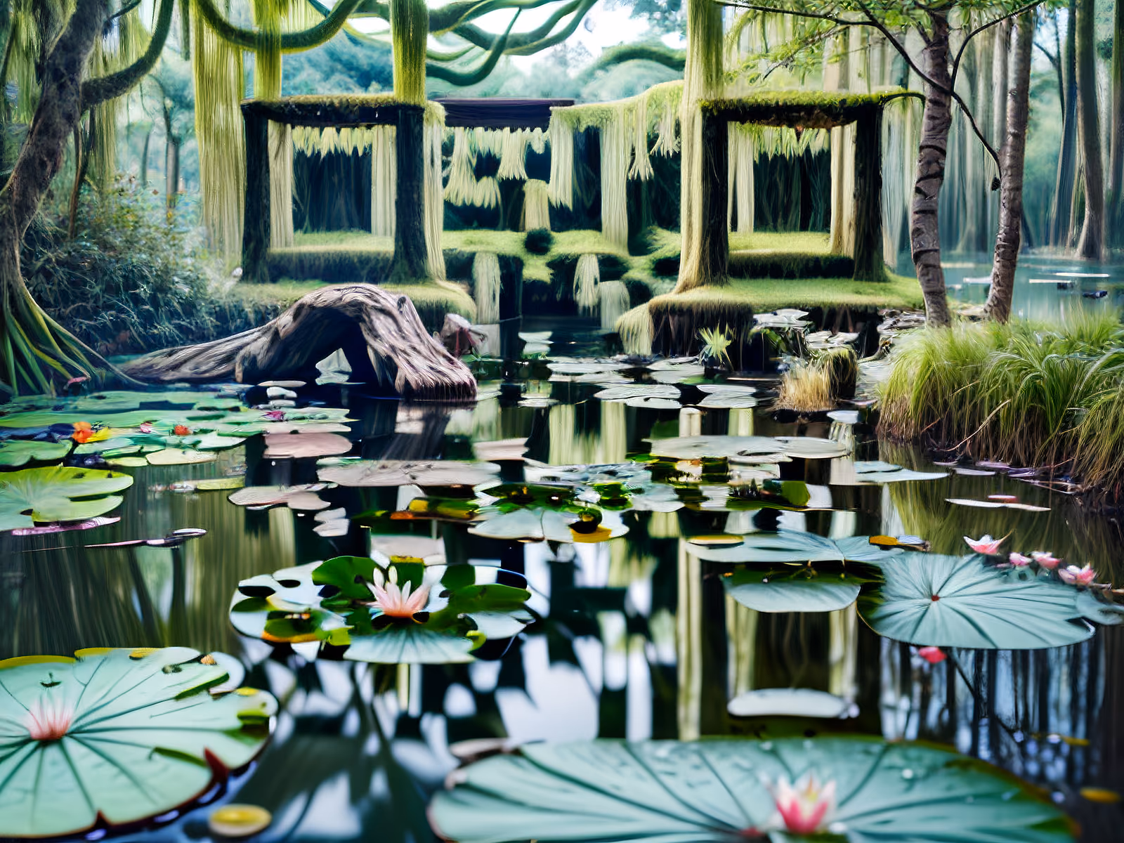 Swamp Lily Pond Photographic QR Code Art — image 1
