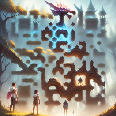 Dragon Forest Game Concept Art QR Code for Posters — image 1