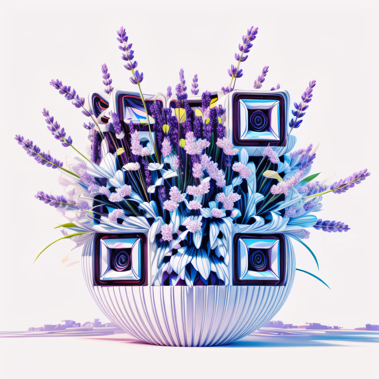 Lavender Bowl 3D Render QR Code for Packaging — image 1
