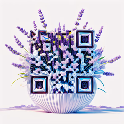 Lavender Bowl 3D Render QR Code for Packaging — image 1