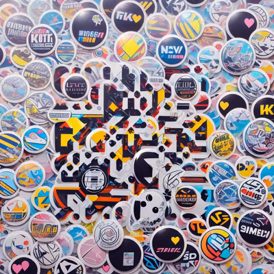 Sticker Bomb Collage Graffiti & Street Art QR Code for Stickers — image 1