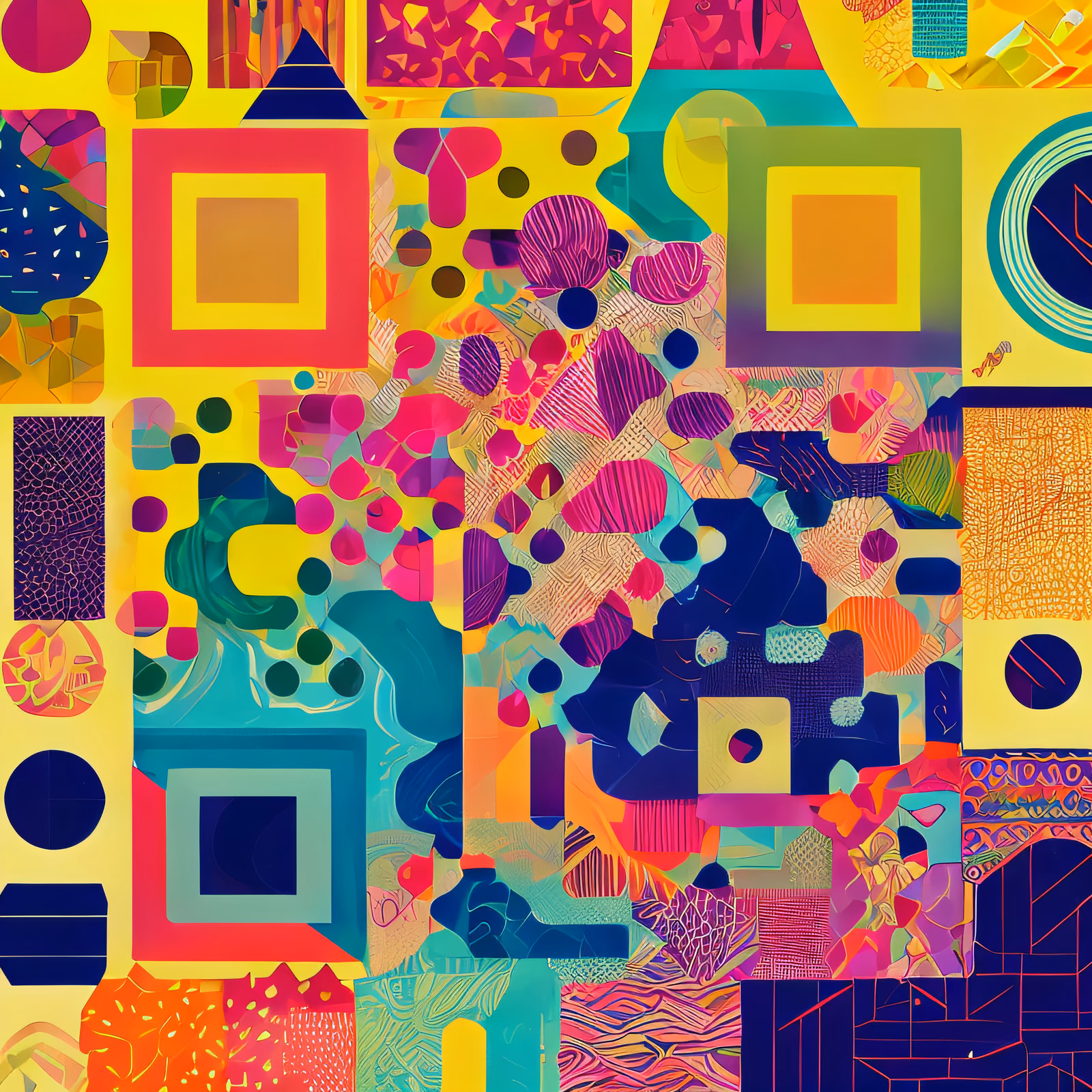 Colorful Geometric Abstract Pattern Generative & Geometric Abstract QR Code Art — image 1