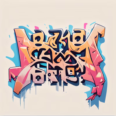 Wildstyle Graffiti Lettering QR Code for Stickers — image 1