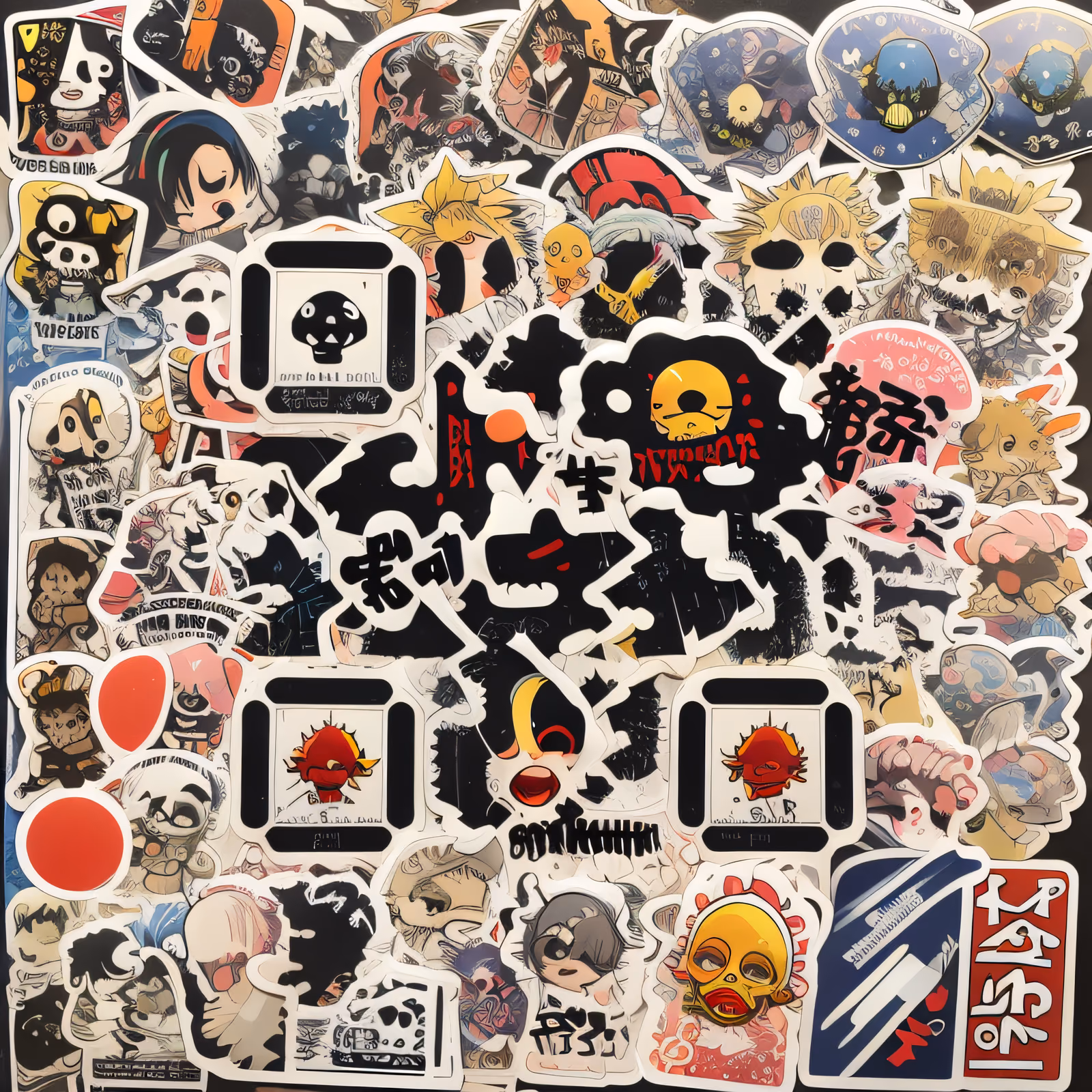Skull Sticker Bomb Grunge Anime Character QR Code for Stickers — image 1