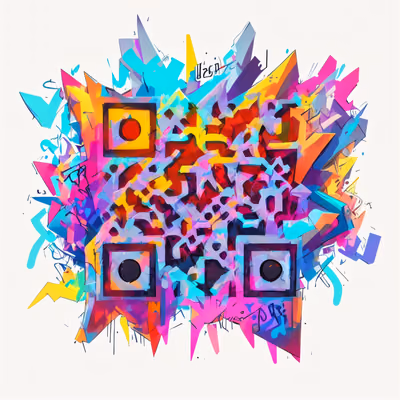 Яркий граффити-взрыв: QR-код для стикеров — изображение 1