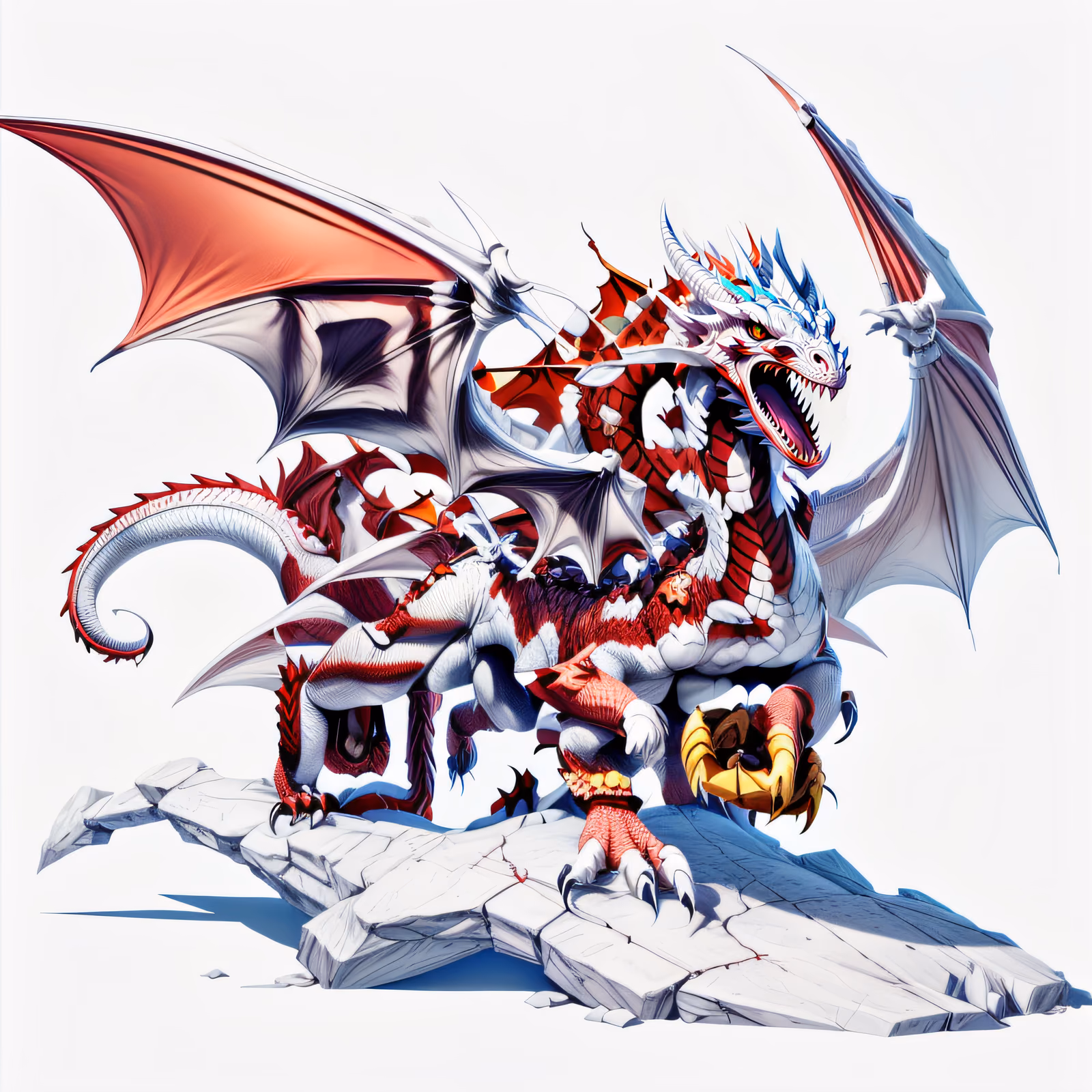 Red Dragon 3D Game Art QR Code for Stickers — image 1