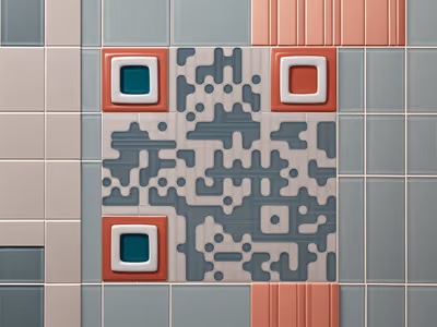 Ceramic Tile Wall 3D QR Code Art — image 1