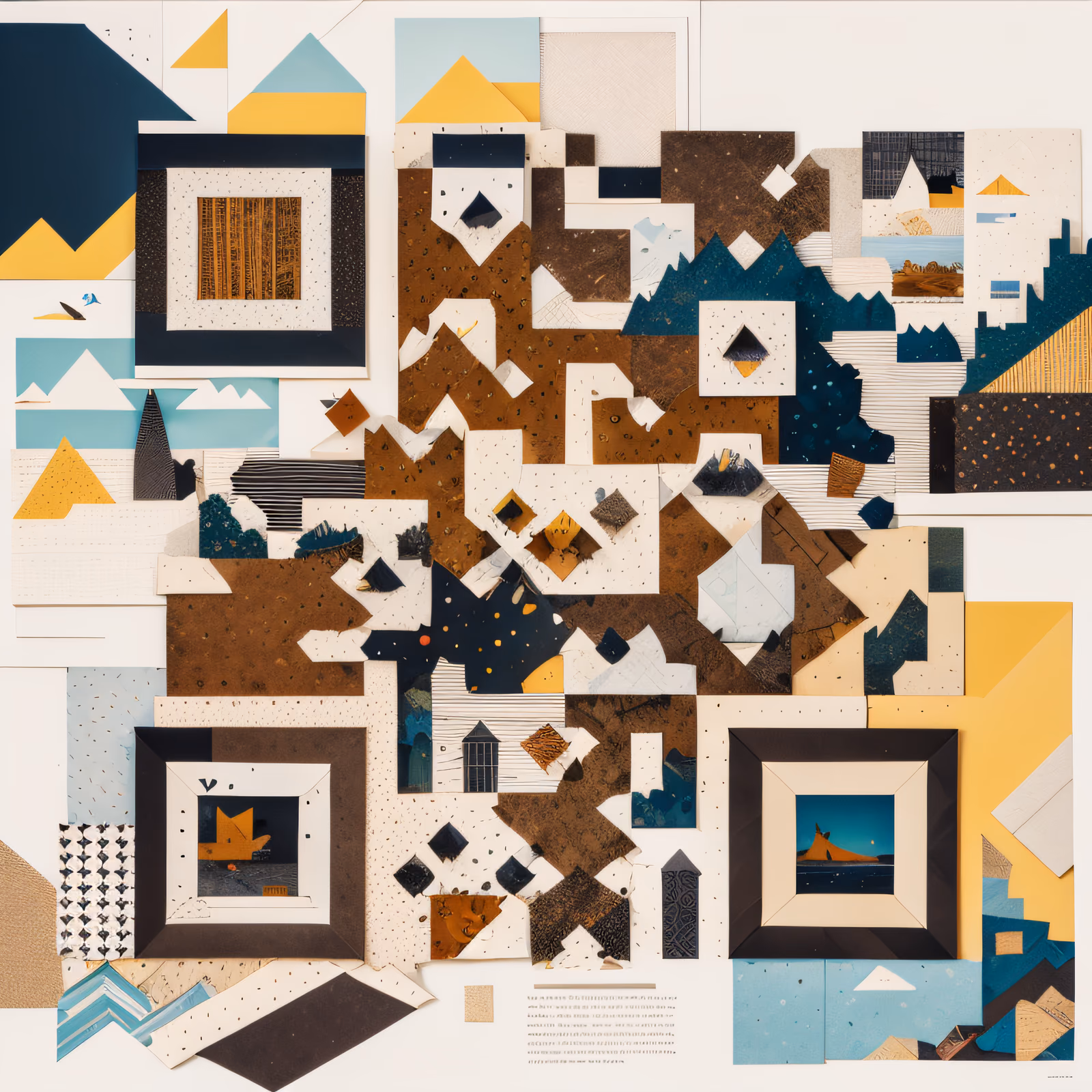Paper Landscape Collage QR Code Art — image 1