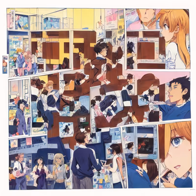 Manga Comic Panel Page QR Code for Posters — image 1