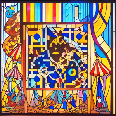 Circus Big Top Stained Glass QR Code for Posters — image 1