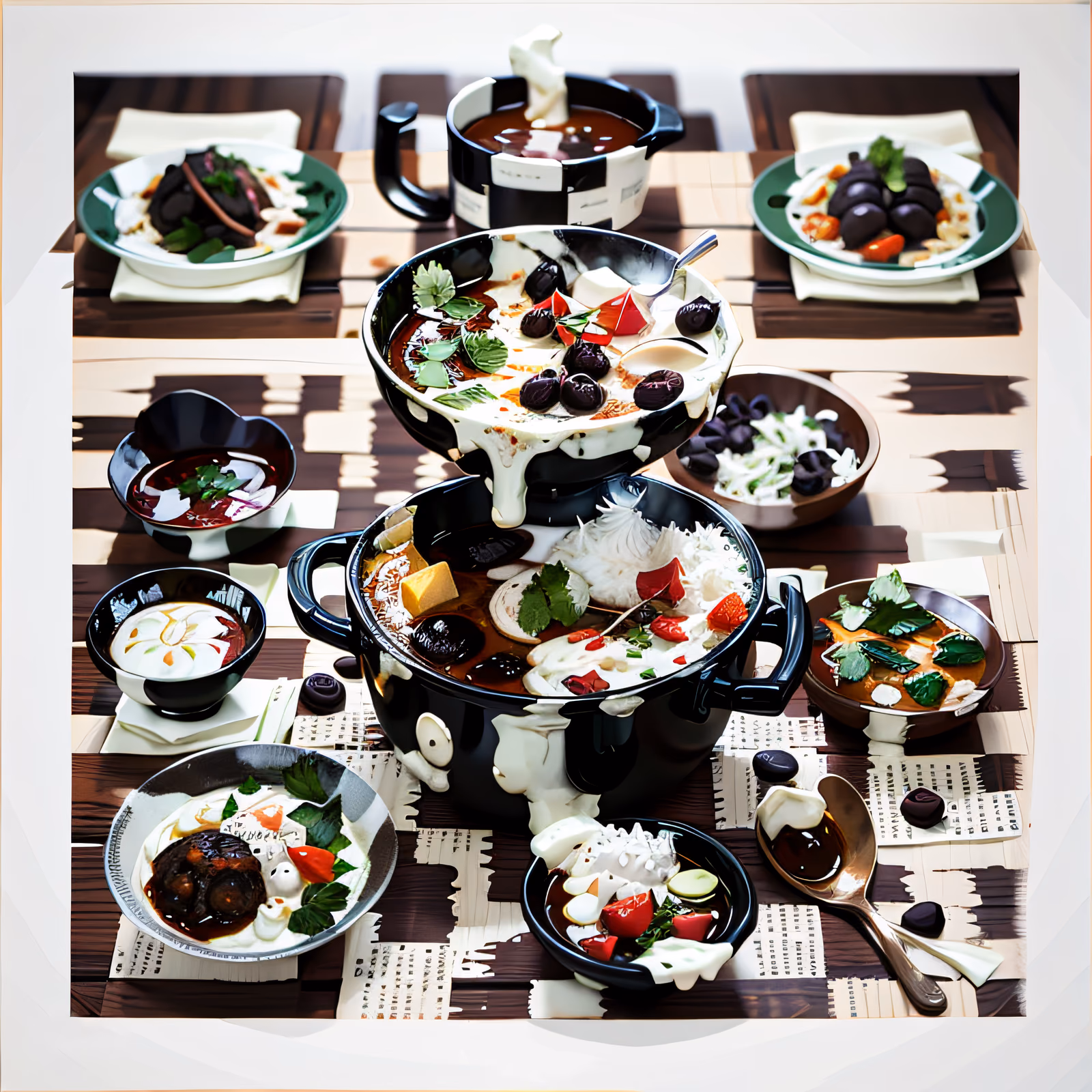 South Indian Food Spread Photorealistic QR Code for Restaurant Menus — image 1