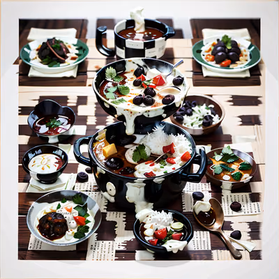 South Indian Food Spread Photorealistic QR Code for Restaurant Menus — image 1