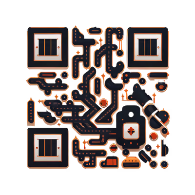 Fire Station Icon Vector QR Code for Stickers — image 1