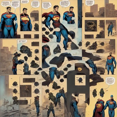 Superhero Comic Page QR Code for Posters