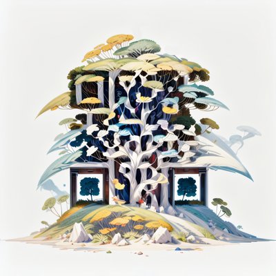Fern Canopy Tree House QR Code for Posters