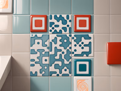 Стена из глазурованной керамической плитки: QR-код — изображение 1