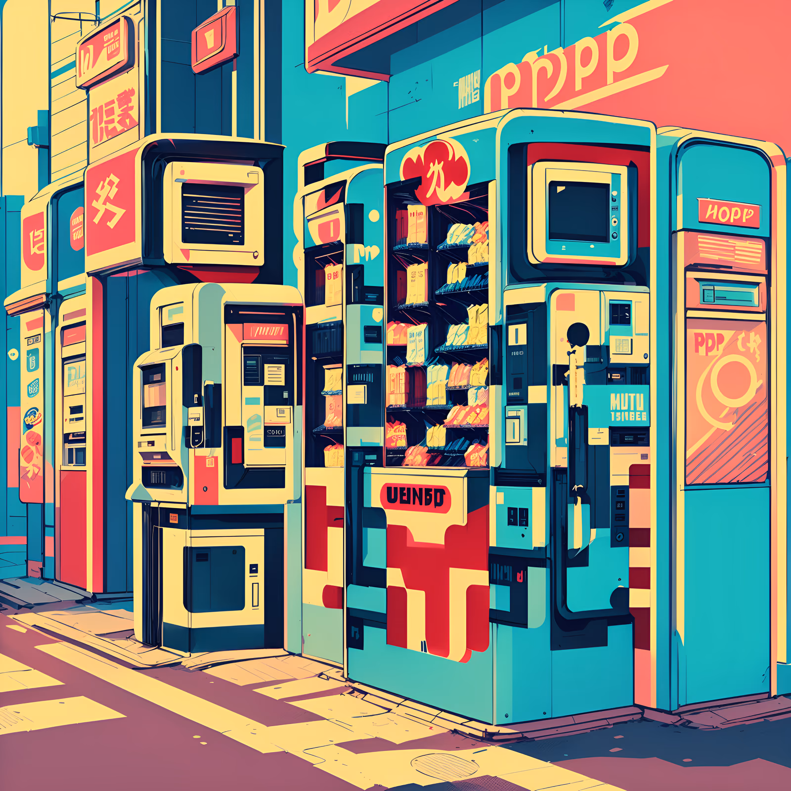 Ретро QR-код: торговые автоматы на токийской улице — изображение 1