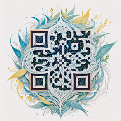 Botanical Vine Mandala Art Nouveau QR Code Art — image 1