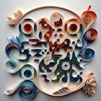 Coiled Paper Swirl Quilling QR Code Art