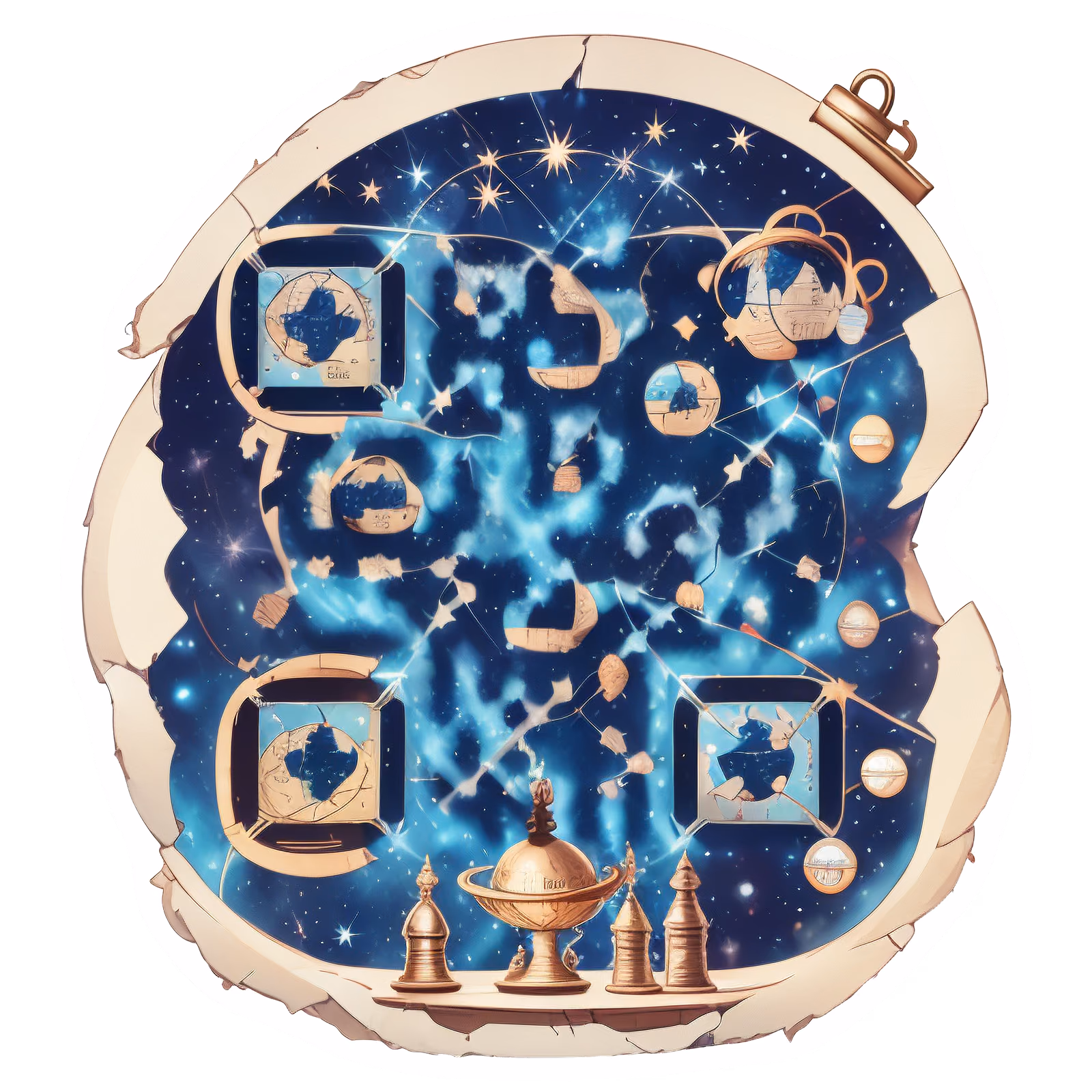 Celestial Star Map Vector QR Code for Stickers — image 1