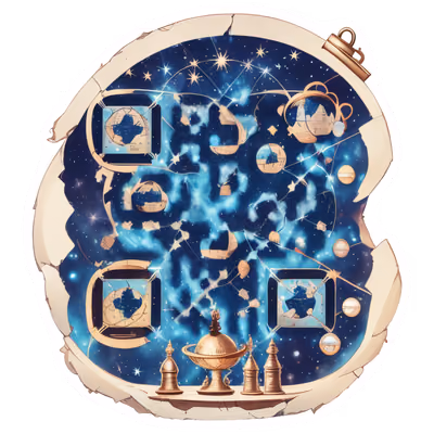 Celestial Star Map Vector QR Code for Stickers — image 1