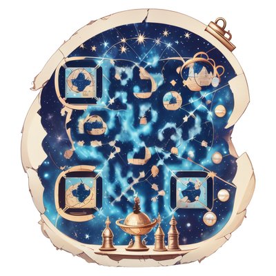 Celestial Star Map Vector QR Code for Stickers