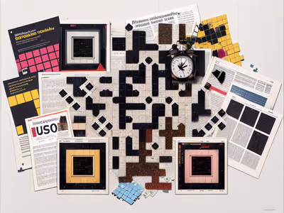 Puzzle Clock Paper Collage QR Code for Posters — image 1