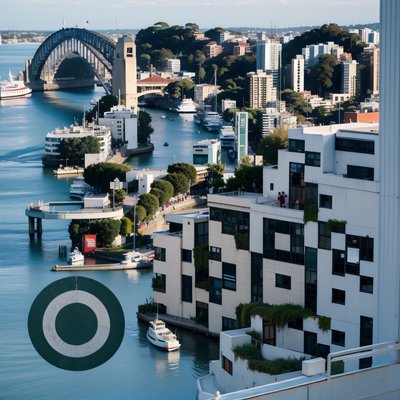 Sydney Harbour Cityscape Photo QR Code for Posters
