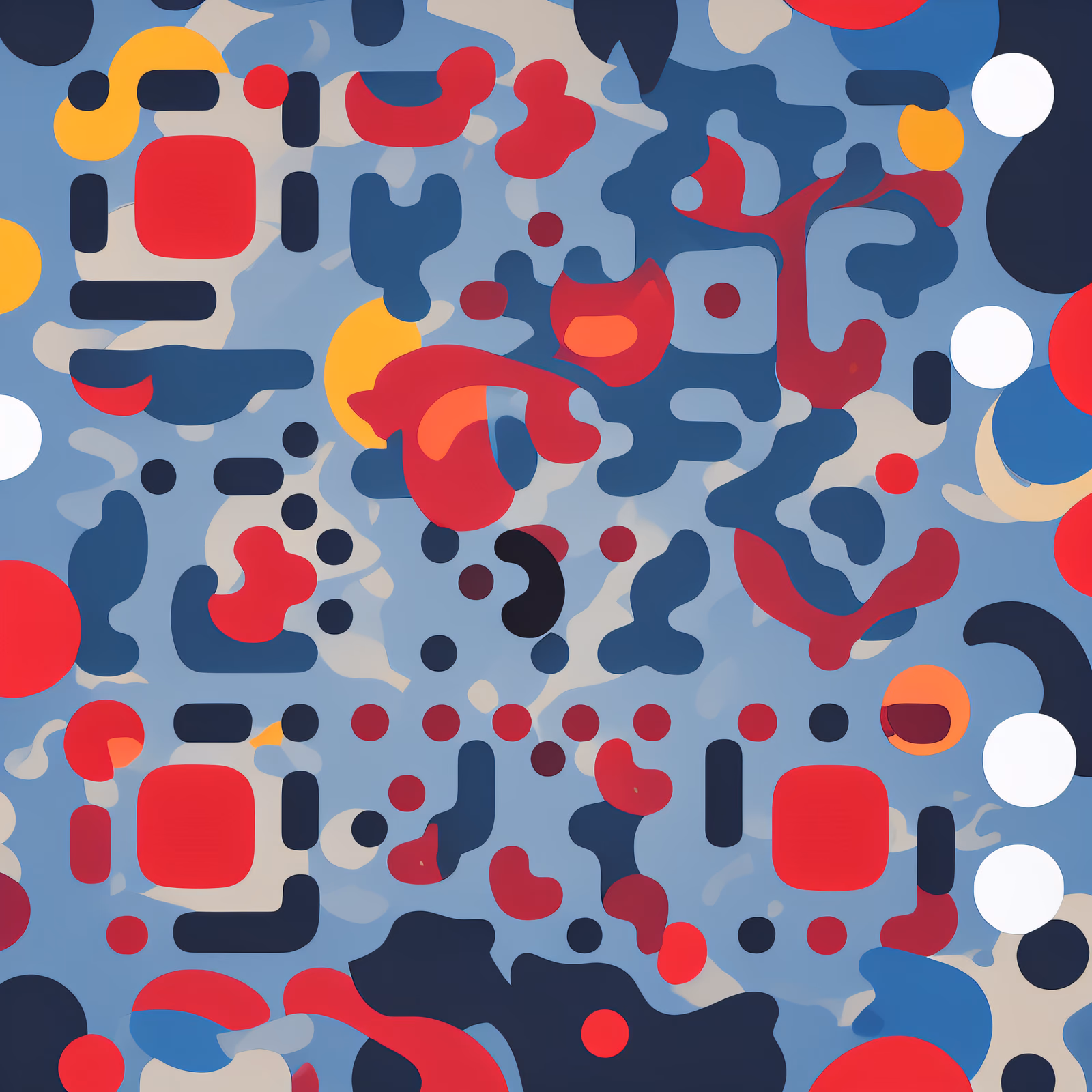 Abstract Camouflage Vector QR Code for Apparel — image 1