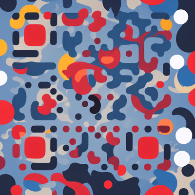 Abstract Camouflage Vector QR Code for Apparel — image 1
